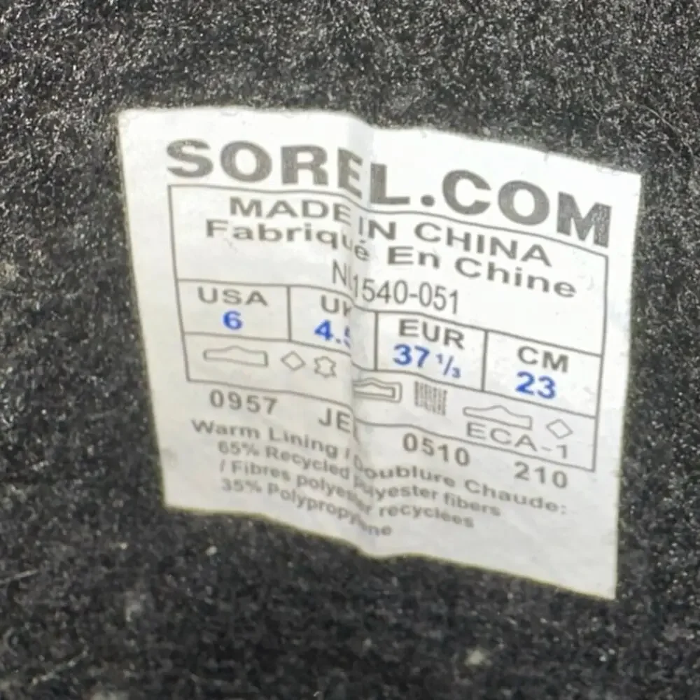 Sorel Joan of Arctic Waterproof Winter Boots Quarry‎ & Black Size 6